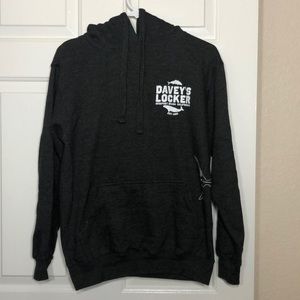 Mens sweater Daveys Locker newport california Fishing Boating size small
